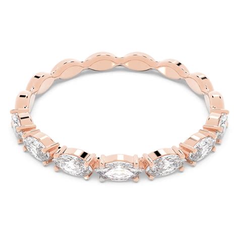 Matrix Vittore ring, Marquise cut, White, Rose gold-tone plated ...