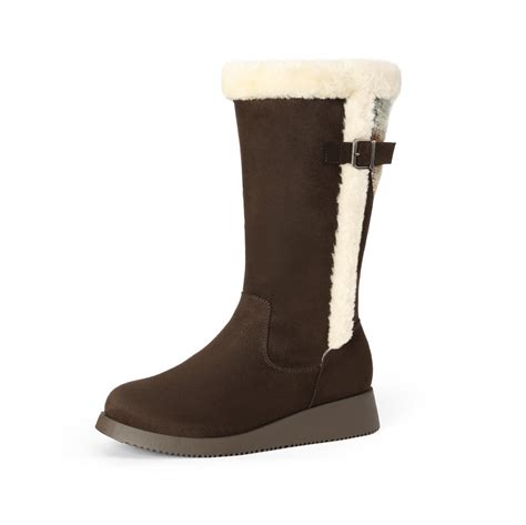 Dream Pairs Women's Winter Casual Snow Boots Wide Mid-Calf Fashion Warm ...