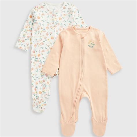 Buy Mothercare Essentials Girls Floral Garden Zip-Up 100% Cotton Long ...