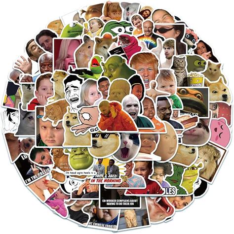 StarFashion 100pcs Funny Meme Stickers - Vinyl Waterproof India | Ubuy