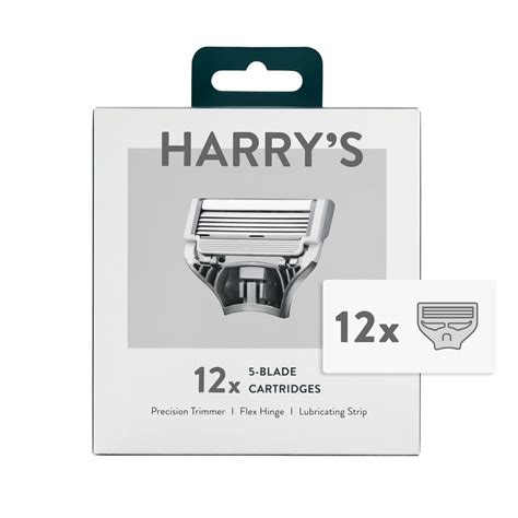Harry's Razor Blades for Men: 12 Pack of Men's Razor Blade Refills ...