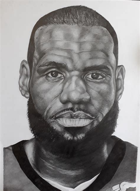 Lebron James Drawing In Pencil