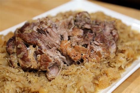 pork and sauerkraut on stove top