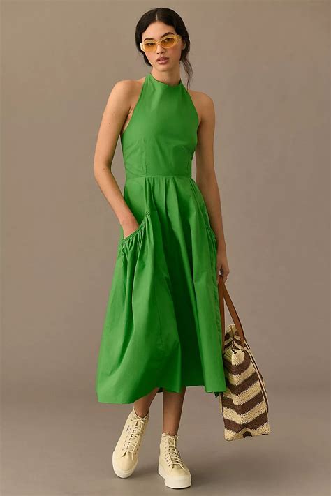 Sea Green Midi Dress – HOUSE OF SHAILJA