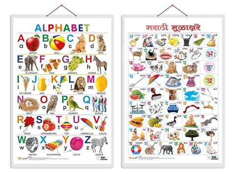 Set Of 2 Alphabet And Marathi Varnamalamarathi) Early Learning ...