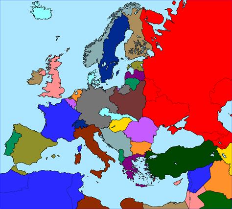 Map Of Europe In 1938