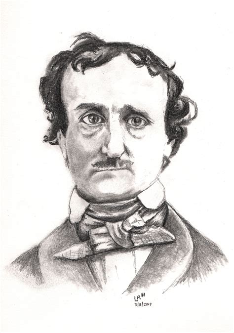 Nevermore! Edgar Allan Poe, Original Graphite Pencil Drawing | Edgar ...