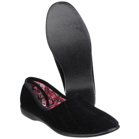 GBS Audrey Slipper Classic Ladies Slippers Black