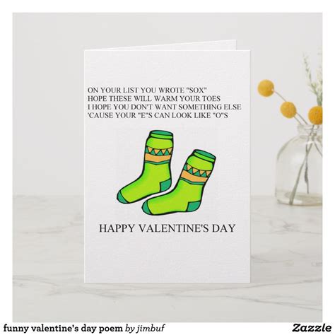 funny valentine's day poem holiday card | Zazzle | Funny valentines day ...
