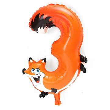 Generic Cute Animal Cartoon Arabic Numeral Foil Balloons Number ...
