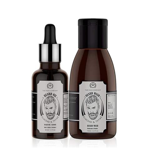 The Man Company Beard Care with Almond & Thyme | Beard Growth Oil ...