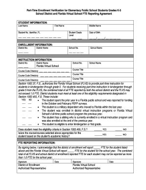 Fillable Online Enrollment Verification Form - Florida Virtual School ...
