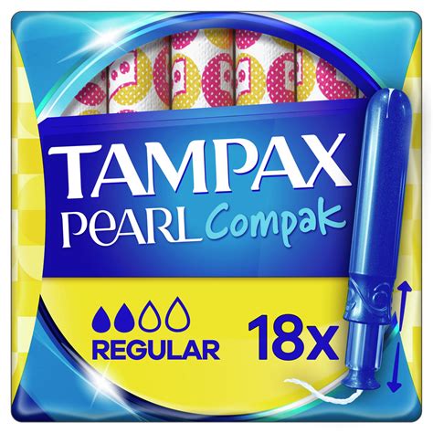 Tampax Pearl Compak Regular Tampons With Applicator X 18 | Womens ...