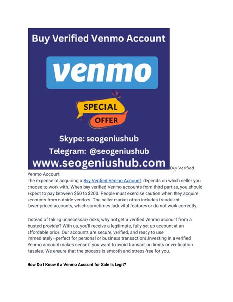 PPT - Buy USA Venmo Accounts -Secure & Verified Accounts for Sale ...