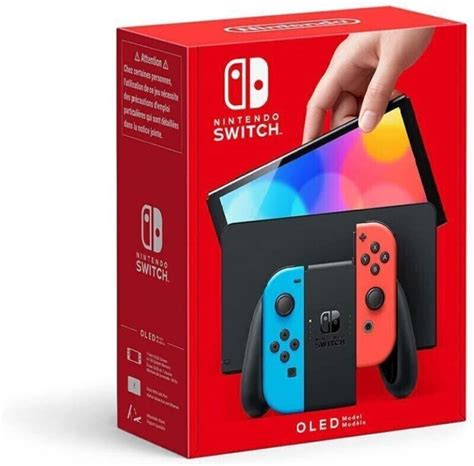 NINTENDO Switch OLED Console with Neon Blue Neon Red Joy Con 64 GB ...