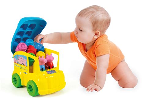 Buy Clementoni - Clemmy - Peppa Pig Bus with Soft Blocks for Toddlers ...