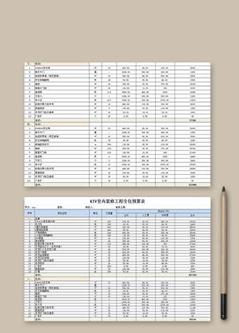 KTV表格模板下载-excel表格制作KTV-我拉网