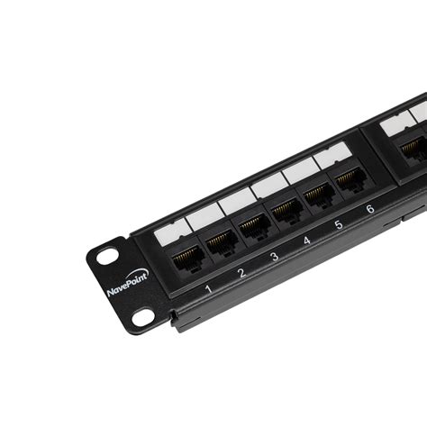Buy navepoint 24-port cat5e utp unshielded patch panel for 19-inch ...