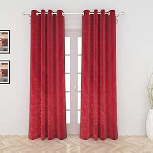 Buy Home Centre Griffin Geometric Patterned Blackout Door Curtain Pair ...