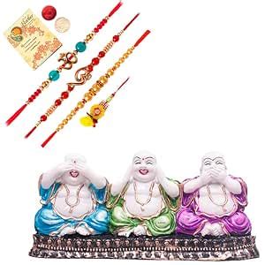 ARCHIES Rakhi for Brother on Rakshabandhan | Laughing Buddha Combo Set ...