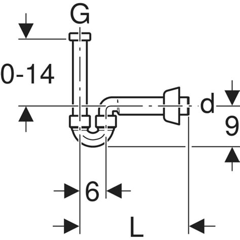 Geberit P-trap for washbasin, with sleeve, horizontal outlet | Geberit ...