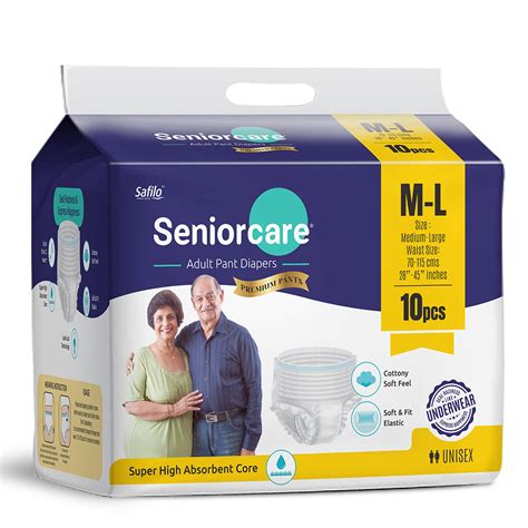 SeniorCare Adult Pull Up Diapers Pants M-L (10 Count) | Unisex Inconti ...