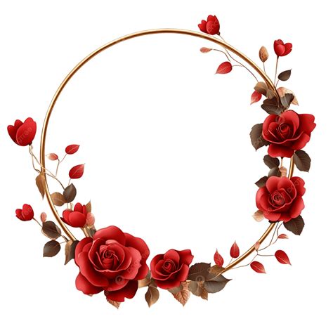 Corona De Flores Transparente Roja