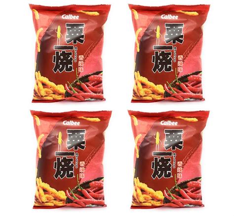 Buy Calbee Grill-A-Corn Hot & Spicy Flavored Chips 4 Pack, Total of ...