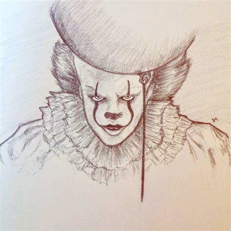 Pennywise | Scary drawings, Sketch book, Drawings