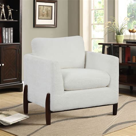 Buy Desert Fields Sherpa Chair with Wood Legs Online at Lowest Price in ...