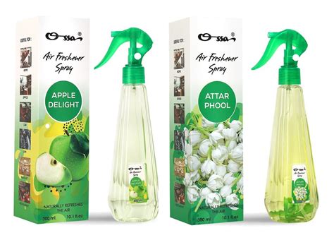 OSSA 1 APPLE DELIGHT, 1 ATTAR PHOOL AIR FRESHENER 300ML EACH, PACK OF 2 ...