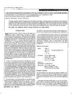 A microprocessor based low resistance measurement setup using four ...