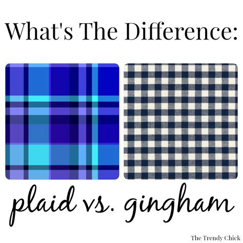 What's The Difference: Plaid VS. Gingham - The Trendy Chick