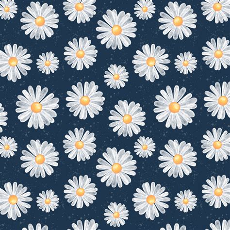 Spring Daisy Flower Pattern 的图像结果