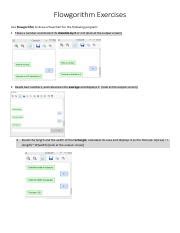 Flowgorithm Exercises 的图像结果