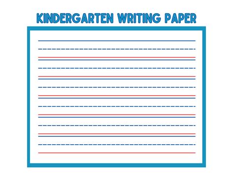 Printable Lined Paper, Red Bottom and Blue Top Writing Paper, Writing ...