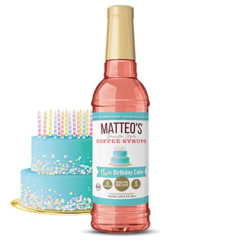 Sugar Free Coffee Syrup, Birthday Cake - Matteo's Coffee Syrup