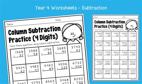 Image result for Column Method Subtraction Year 4