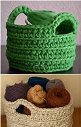 Image result for Crochet Baskets with Twine