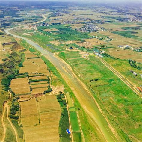High angle view of agricultural field | Premium Photo