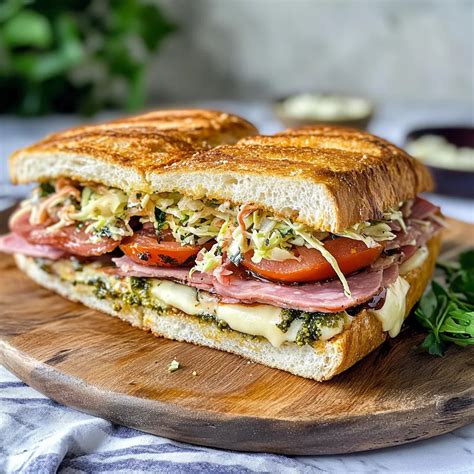 Loaded Italian Ciabatta Sandwich Recipe | Three Meat Special - Tasty Gusto