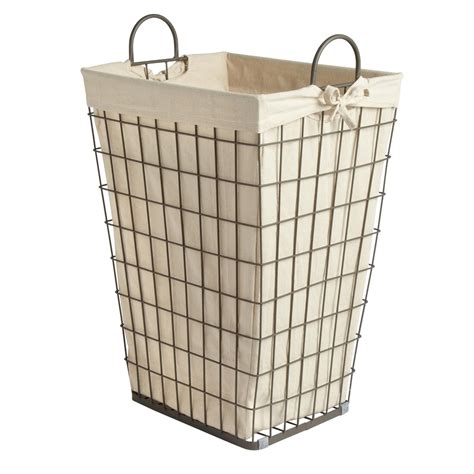 Round Wire Laundry Basket With Liner at Shanna Thelma blog