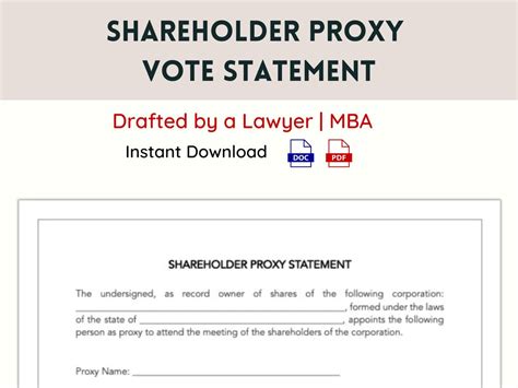 Example Shareholder Voting Proxy Form 的图像结果
