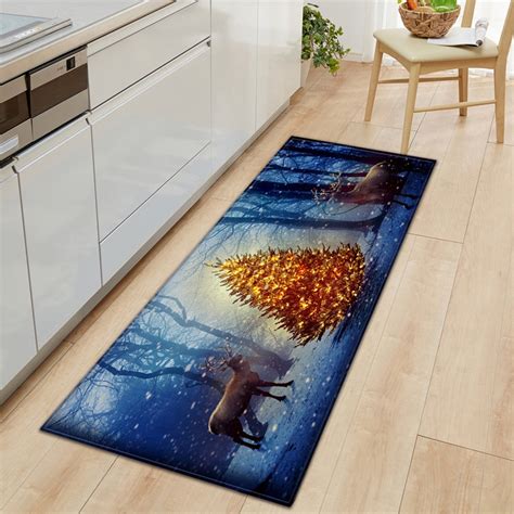 Ke1Clo Christmas Floor Runner, Merry Christmas Runner Rug Kitchen Mats ...