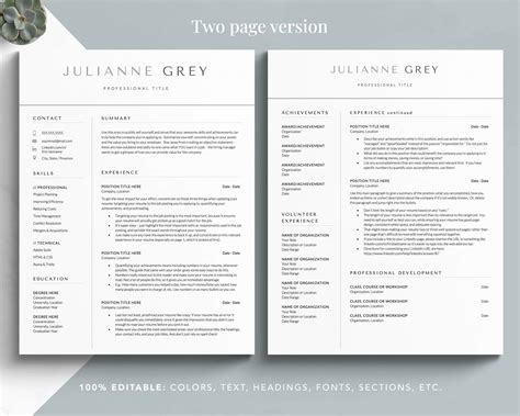 Best Resume Template for Google Docs – MasterBundles