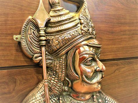Buy FindX Maharana Pratap Warrior Gun Metal Statue Wall Hanging ...
