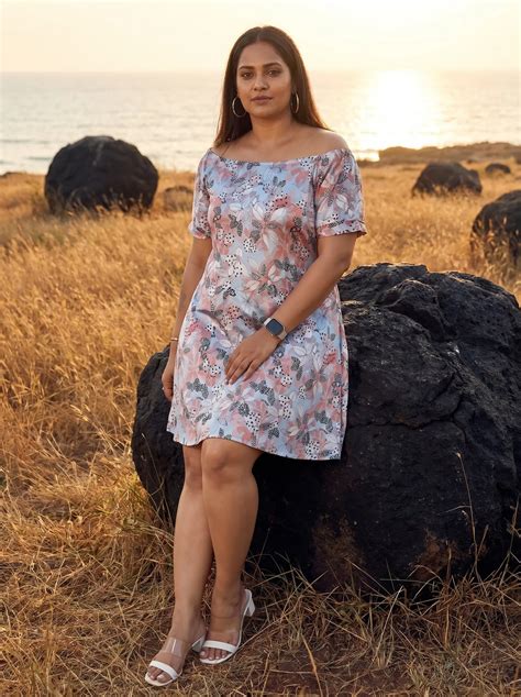 Floral Printed A-Line Summer Dress