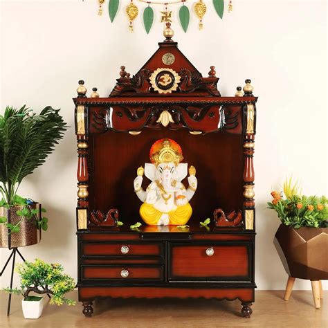 Buy Floor Rested Pooja Mandir for Home – DZYN Furnitures