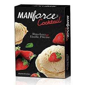 Buy Manforce Cocktail Dotted Ring Strawberry & Vanilla Flavored Condoms ...