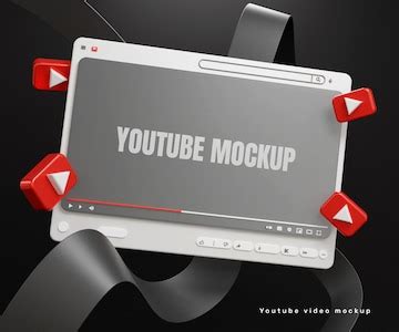 Youtube video thumbnail mockup or you tube video player mockup ...